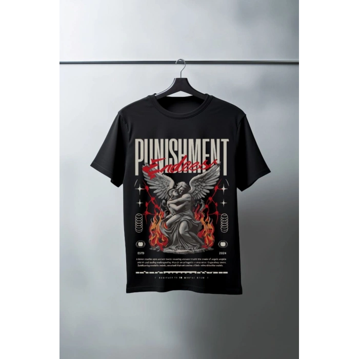 Unisex Oversize 24/1 Penye DTF Baskılı Tişört - DTF81