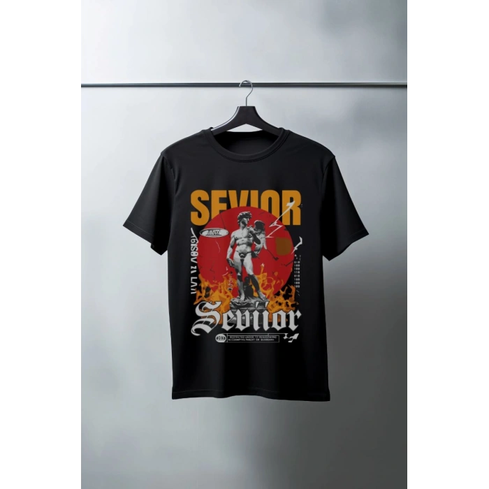 Unisex Oversize 24/1 Penye DTF Baskılı Tişört - DTF82