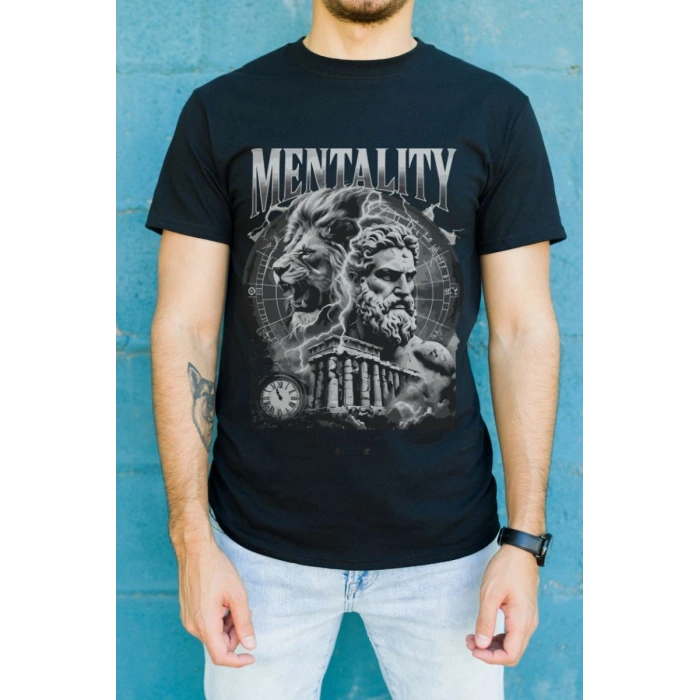 Unisex Oversize 24/1 Penye DTF Baskılı Tişört - DTF83