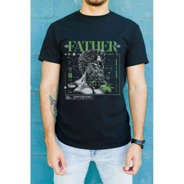 Unisex Oversize 24/1 Penye DTF Baskılı Tişört - DTF84