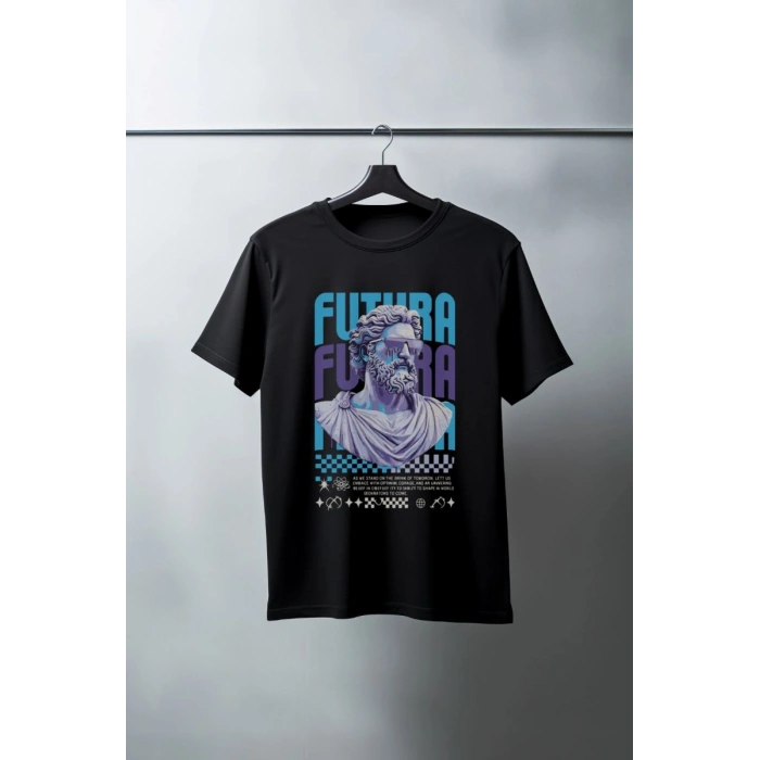 Unisex Oversize 24/1 Penye DTF Baskılı Tişört - DTF85