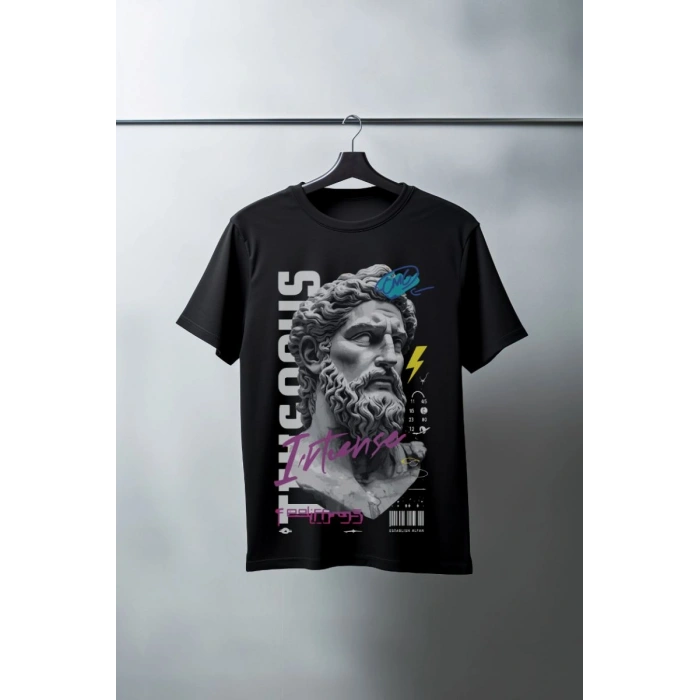 Unisex Oversize 24/1 Penye DTF Baskılı Tişört - DTF98
