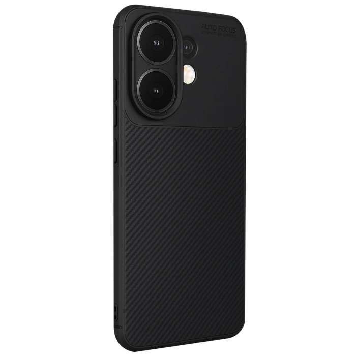 Vivo V60 5g Auto Focus Karbon Kapak - Siyah
