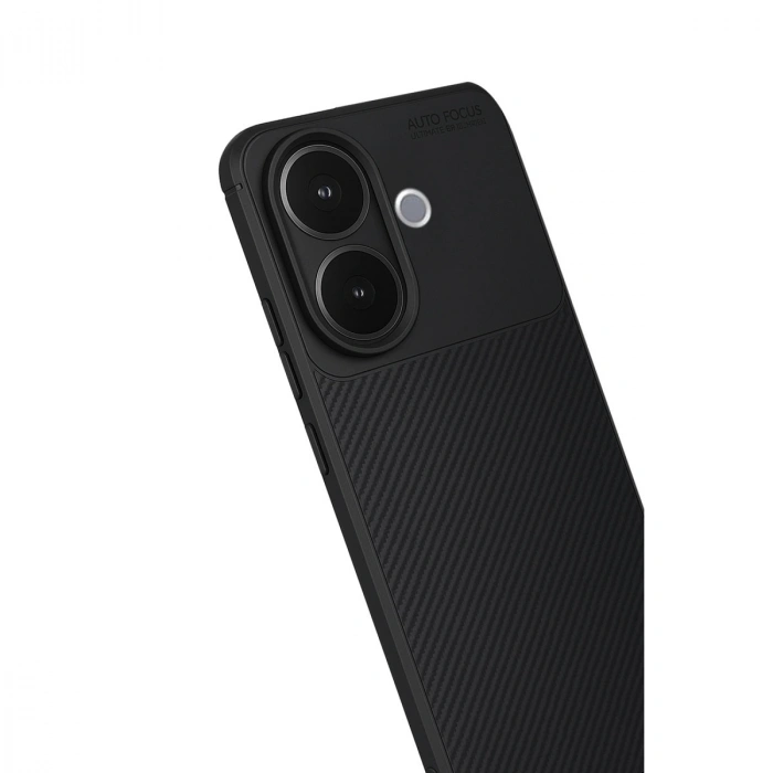 Vivo V60 Lite Auto Focus Karbon Kapak - Siyah