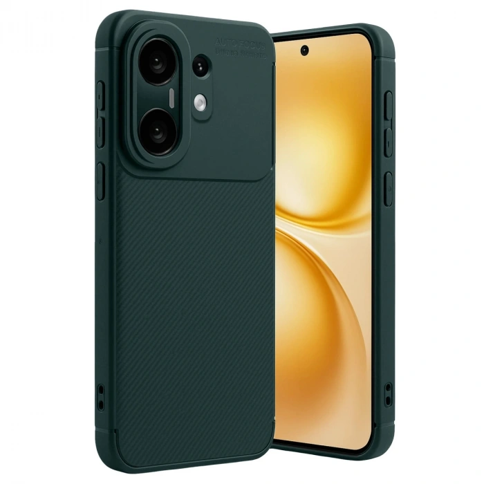 Vivo X200 Fe Auto Focus Karbon Kapak - Koyu Yeşil