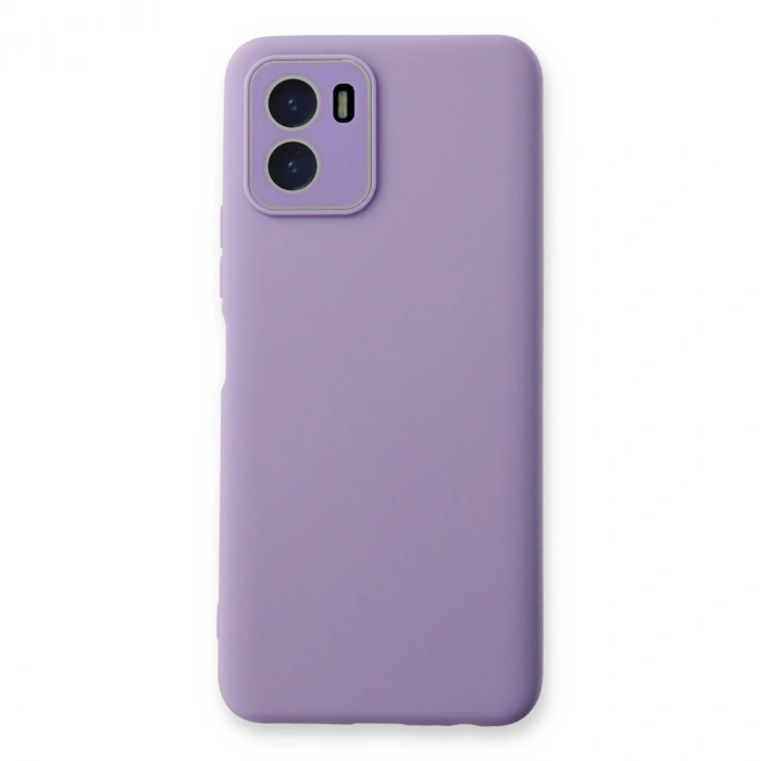 Vivo Y15s Kılıf Lansman Glass Kapak - Lila