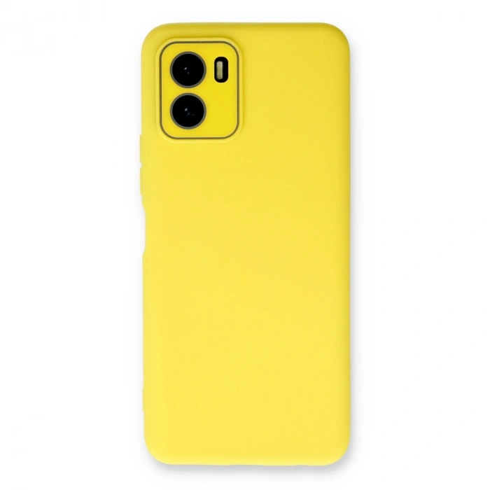 Vivo Y15s Kılıf Lansman Glass Kapak - Sarı