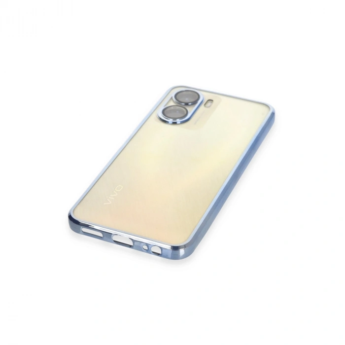 Vivo Y16 Kılıf Razer Lensli Silikon - Açık Mavi