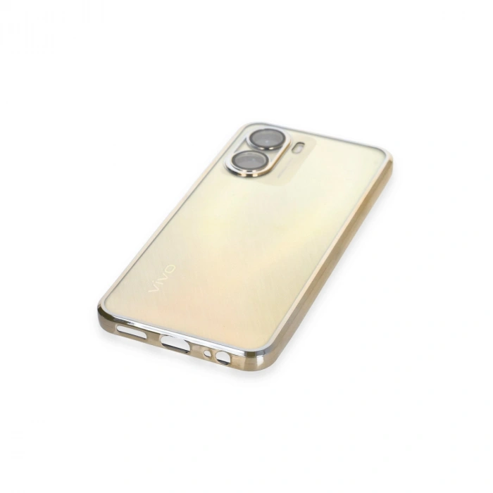 Vivo Y16 Kılıf Razer Lensli Silikon - Gold