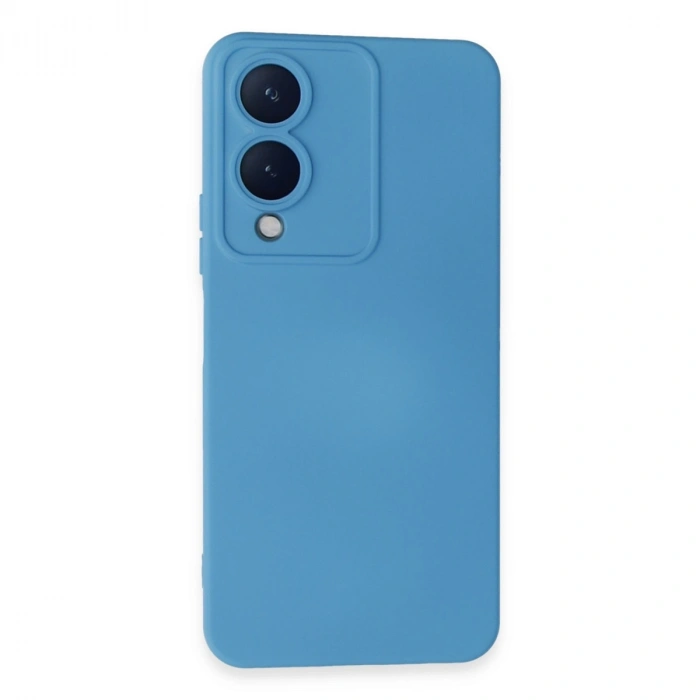 Vivo Y17s Kılıf Nano İçi Kadife Silikon - Mavi