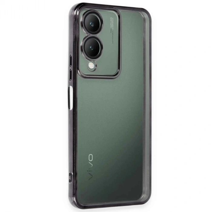 Vivo Y17s Kılıf Razer Lensli Silikon - Siyah