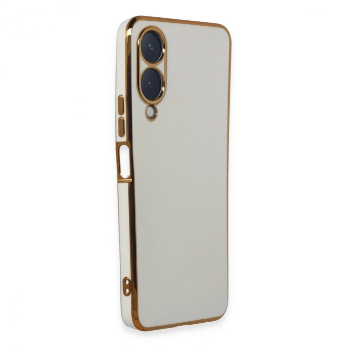 Vivo Y17s Kılıf Volet Silikon - Beyaz