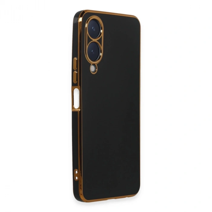 Vivo Y17s Kılıf Volet Silikon - Siyah