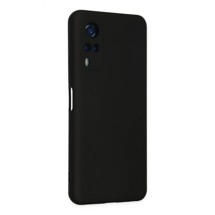 Vivo Y53s Kılıf Nano İçi Kadife Silikon - Siyah
