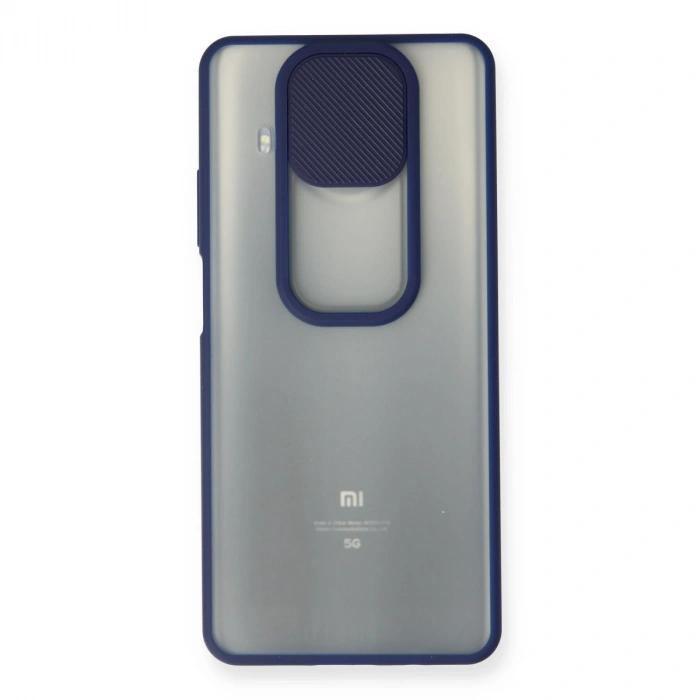 Xiaomi Mi 10t Lite Kılıf Palm Buzlu Kamera Sürgülü Silikon - Lacivert