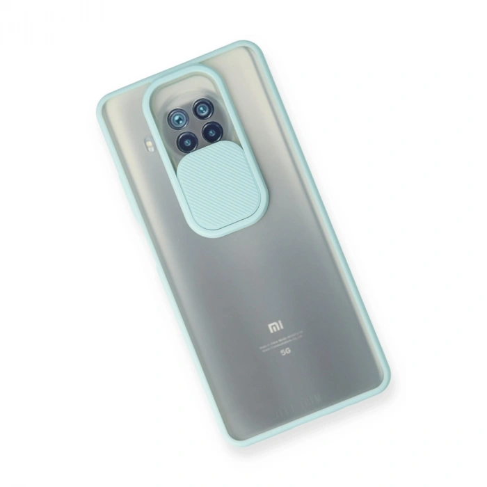 Xiaomi Mi 10t Lite Kılıf Palm Buzlu Kamera Sürgülü Silikon - Turkuaz