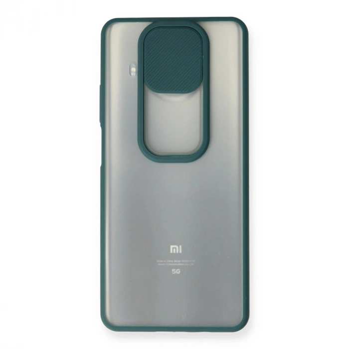 Xiaomi Mi 10t Lite Kılıf Palm Buzlu Kamera Sürgülü Silikon - Yeşil