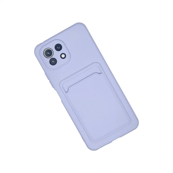 Xiaomi Mi 11 Kılıf Kelvin Kartvizitli Silikon - Lila