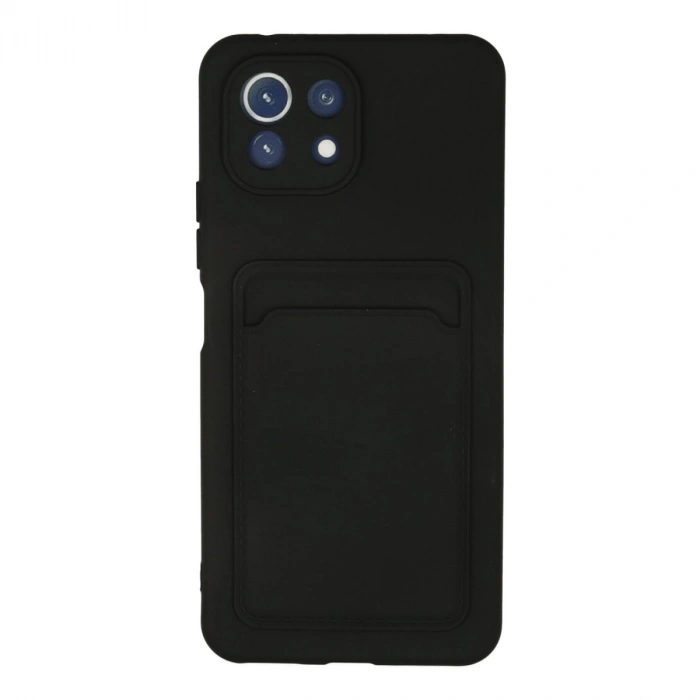 Xiaomi Mi 11 Kılıf Kelvin Kartvizitli Silikon - Siyah