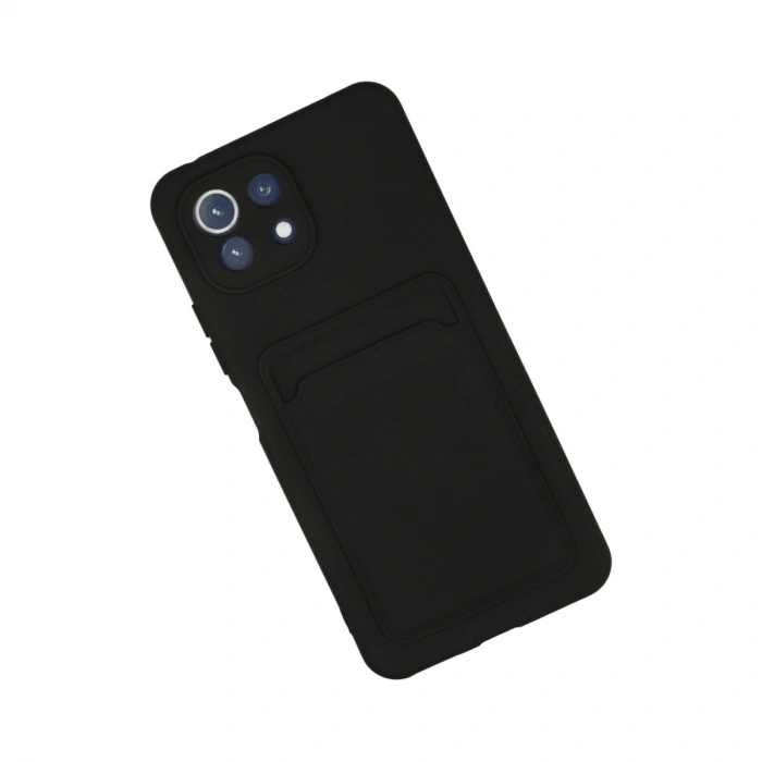 Xiaomi Mi 11 Kılıf Kelvin Kartvizitli Silikon - Siyah
