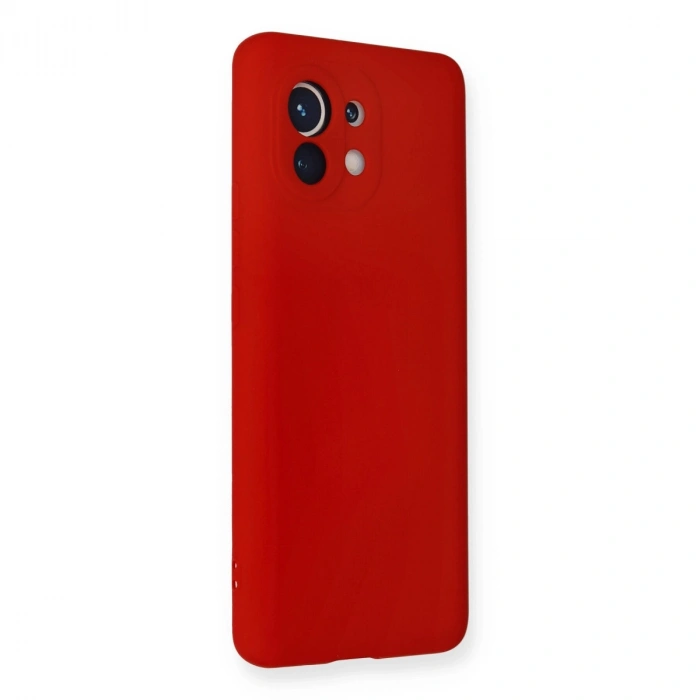 Xiaomi Mi 11 Kılıf Nano İçi Kadife Silikon - Kırmızı