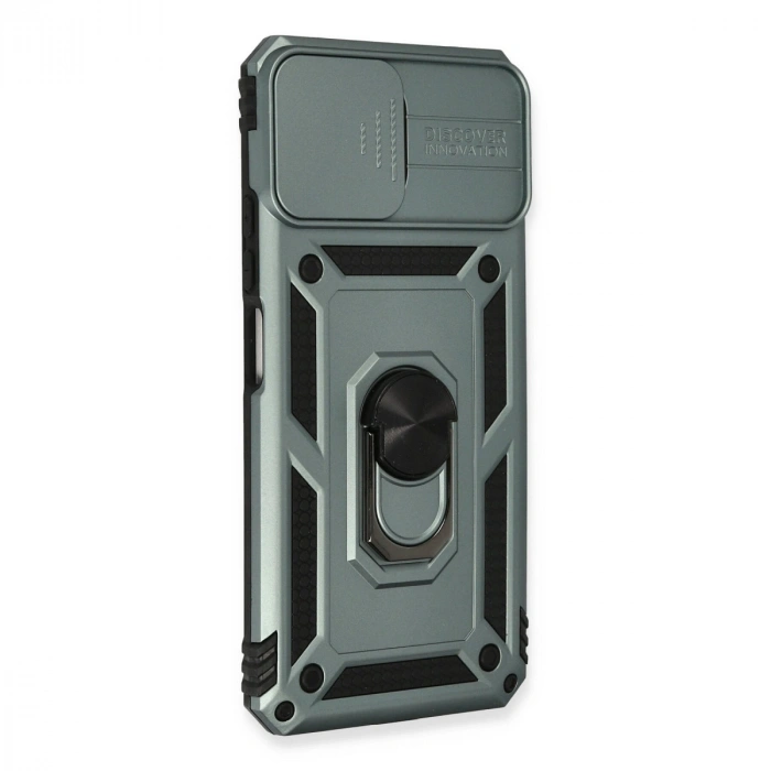 Xiaomi Mi 11 Lite Kılıf Pars Lens Yüzüklü Silikon - Yeşil