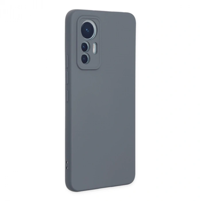 Xiaomi Mi 12 Lite Kılıf Nano İçi Kadife Silikon - Gri