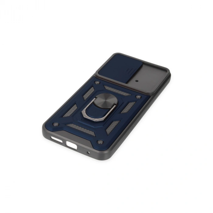 Xiaomi Poco M4 Pro 4g Kılıf Pars Lens Yüzüklü Silikon - Lacivert