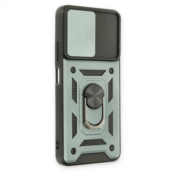 Xiaomi Poco M4 Pro 5g Kılıf Pars Lens Yüzüklü Silikon - Yeşil