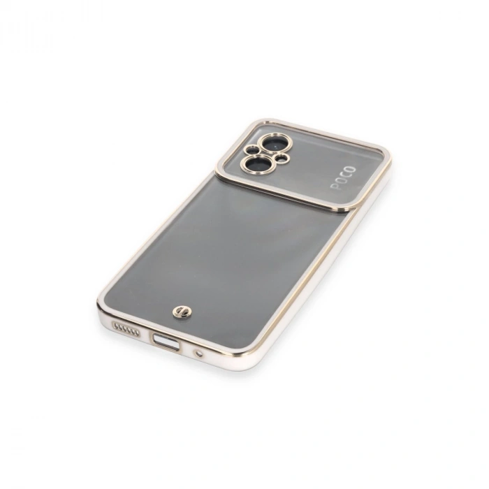 Xiaomi Poco M5 Kılıf Liva Lens Silikon - Beyaz