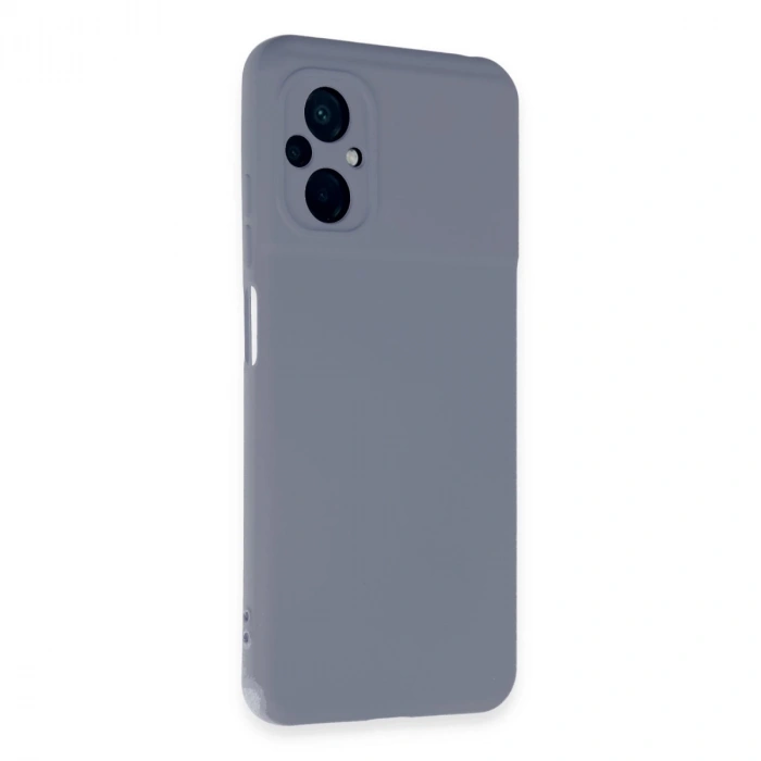 Xiaomi Poco M5 Kılıf Nano İçi Kadife Silikon - Gri