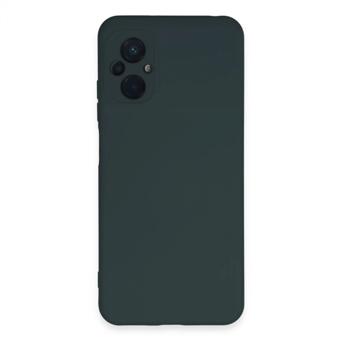 Xiaomi Poco M5 Kılıf Nano İçi Kadife Silikon - Koyu Yeşil
