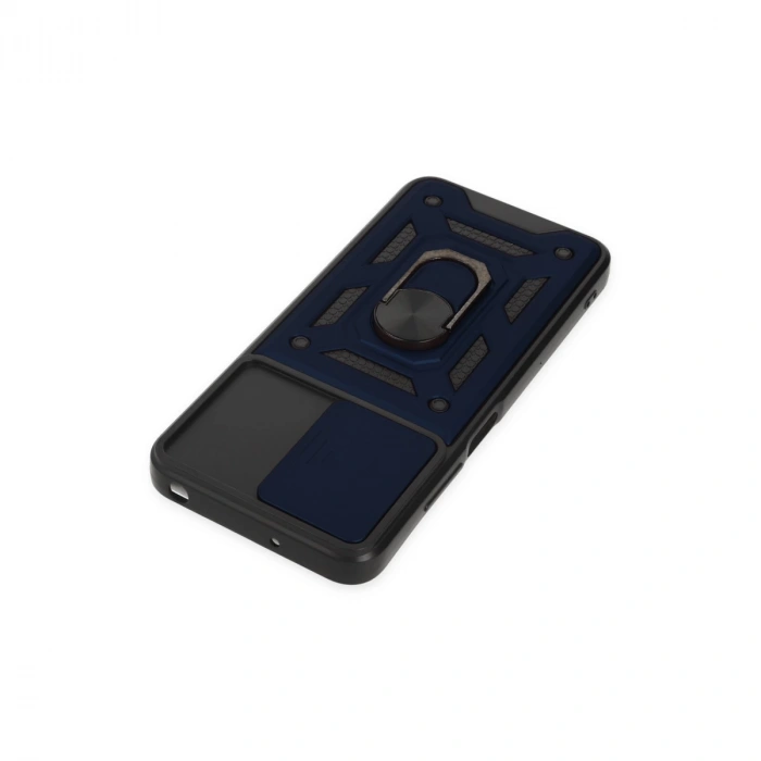 Xiaomi Poco M5 Kılıf Pars Lens Yüzüklü Silikon - Lacivert