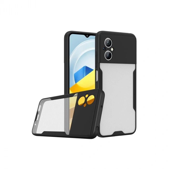Xiaomi Poco M5 Kılıf Platin Silikon - Siyah