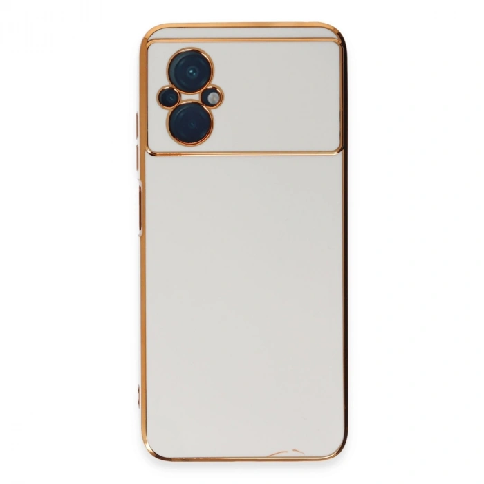 Xiaomi Poco M5 Kılıf Volet Silikon - Beyaz