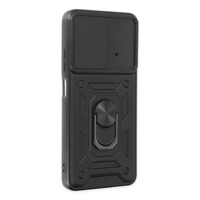 Xiaomi Poco X4 Pro 5g Kılıf Pars Lens Yüzüklü Silikon - Siyah