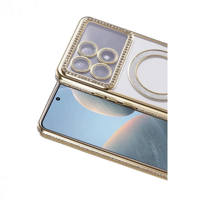 Xiaomi Poco X6 Pro Joke Simli Magneticsafe Kılıf - Gold