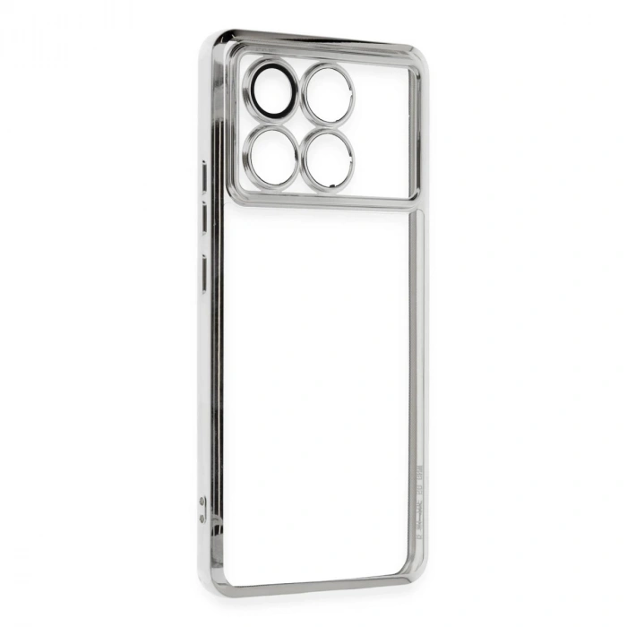 Xiaomi Poco X6 Pro Kılıf Razer Lensli Silikon - Gümüş