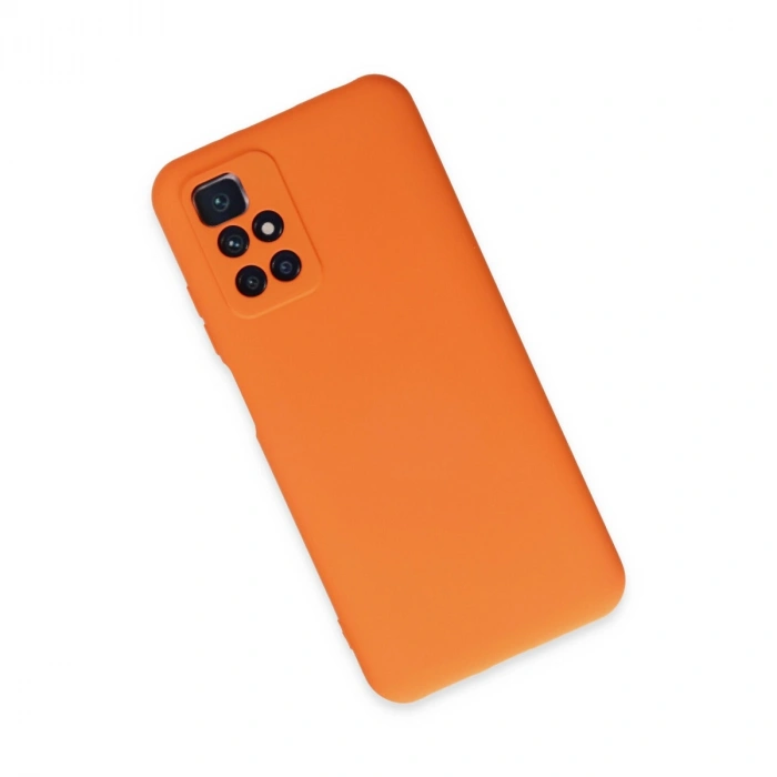Xiaomi Redmi 10 2022 Kılıf Nano İçi Kadife Silikon - Turuncu