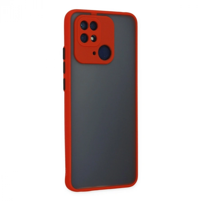 Xiaomi Redmi 10c Kılıf Montreal Silikon Kapak - Kırmızı