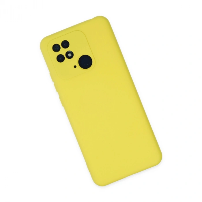 Xiaomi Redmi 10c Kılıf Nano İçi Kadife Silikon - Sarı