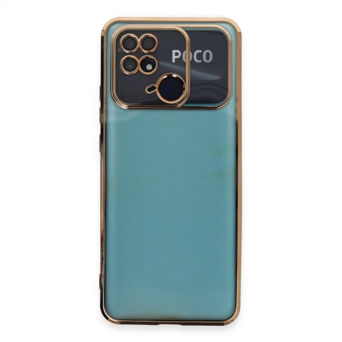 Xiaomi Redmi 10c Kılıf Razer Lensli Silikon - Gold