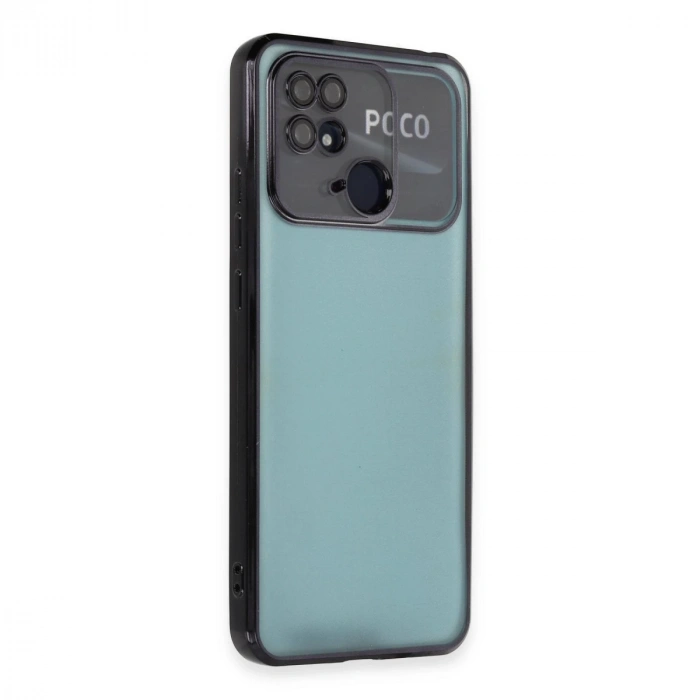 Xiaomi Redmi 10c Kılıf Razer Lensli Silikon - Siyah