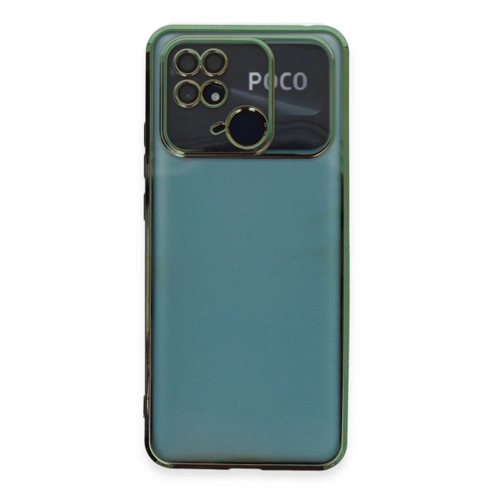 Xiaomi Redmi 10c Kılıf Razer Lensli Silikon - Yeşil