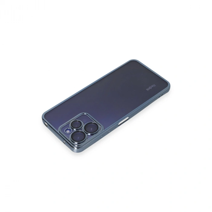 Xiaomi Redmi 12 Kılıf Razer Lensli Silikon - Açık Mavi