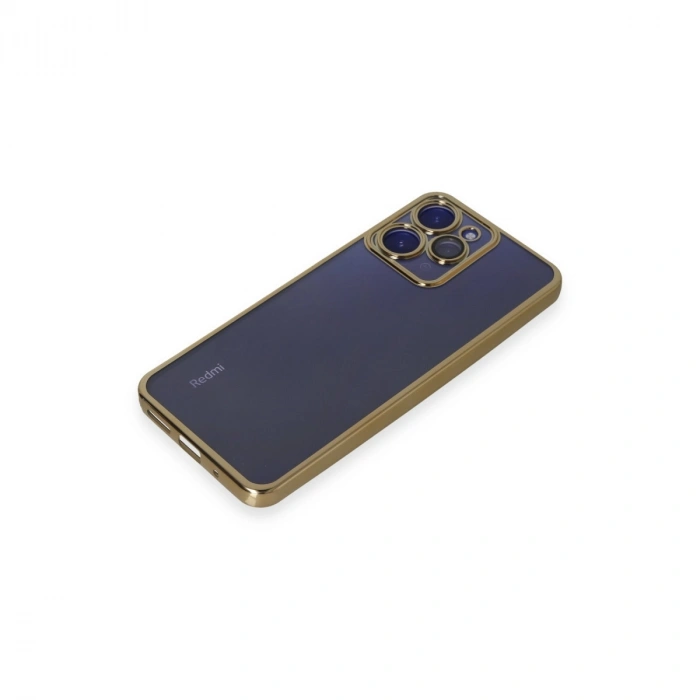Xiaomi Redmi 12 Kılıf Razer Lensli Silikon - Gold