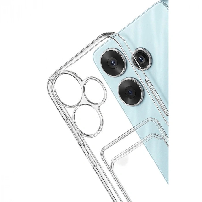 Xiaomi Redmi 13 4g Kılıf Kart Şeffaf Silikon - Şeffaf