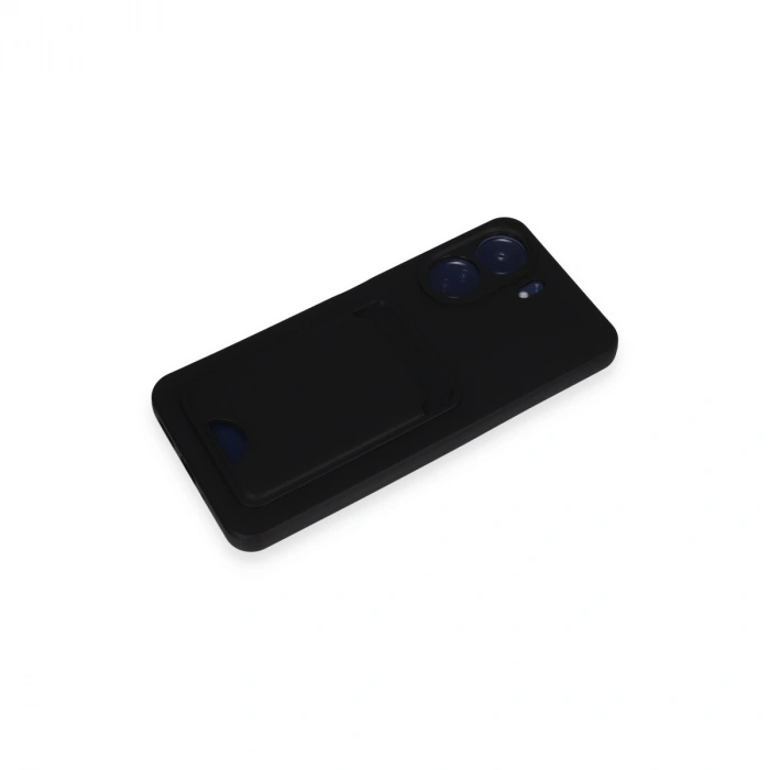 Xiaomi Redmi 13c Kılıf Kelvin Kartvizitli Silikon - Siyah