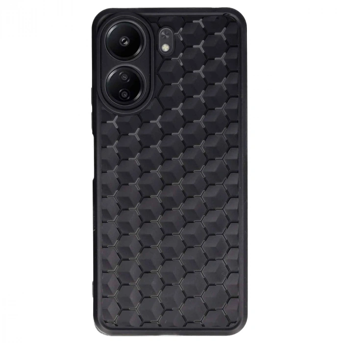 Xiaomi Redmi 13c Kılıf Petek Silikon Kapak - Siyah