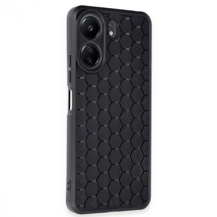 Xiaomi Redmi 13c Kılıf Petek Silikon Kapak - Siyah
